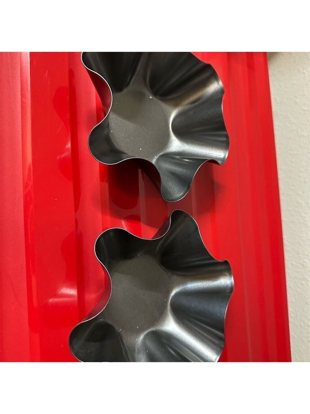 Set of 2 Non-Stick Fluted Tortilla Taco Shell Baking Pans